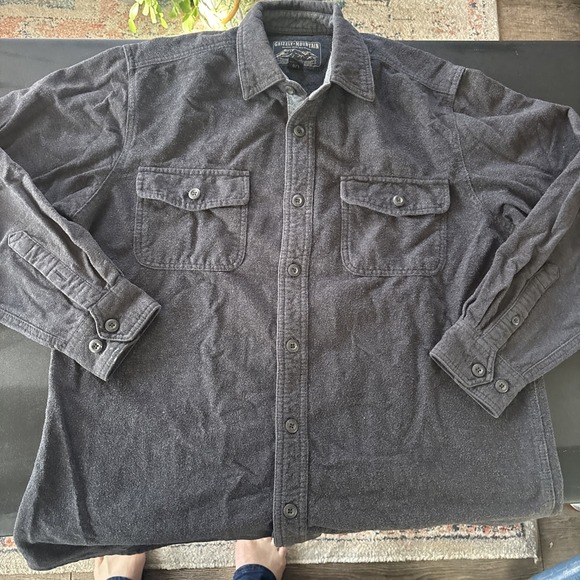 Grizzly Other - Grizzly Mountain Men's large gray Chamois Flannel GRAY Button Front Shirt